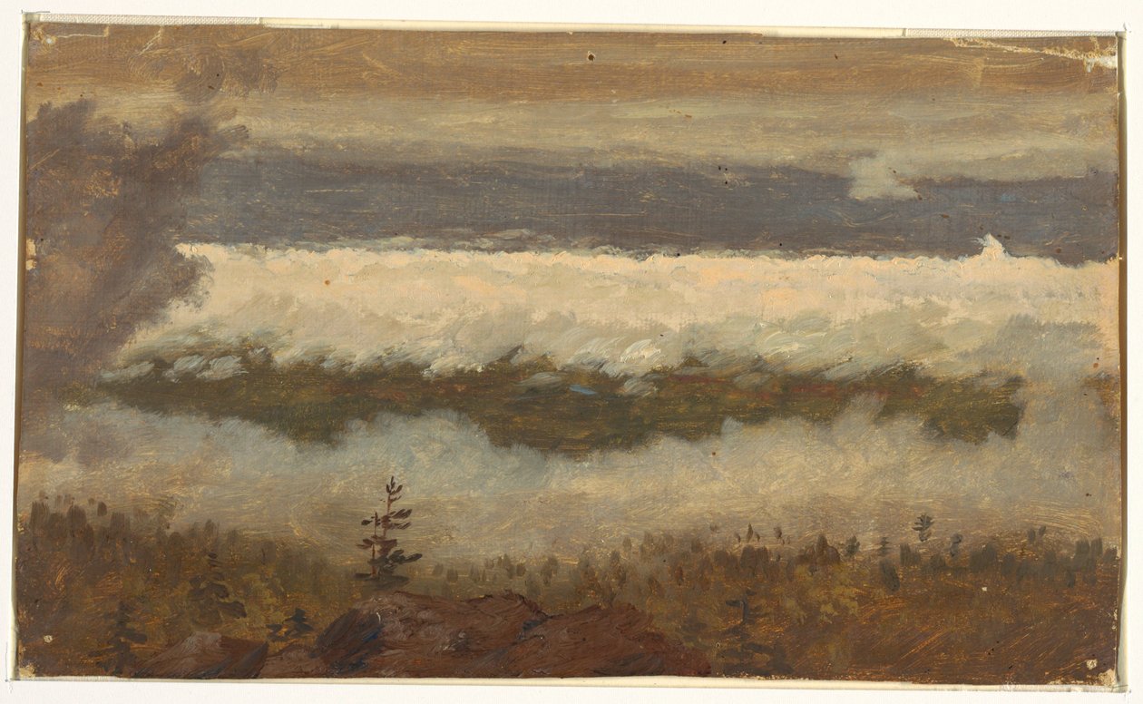 Vista das nuvens do topo da montanha Catskill de Frederic Edwin Church