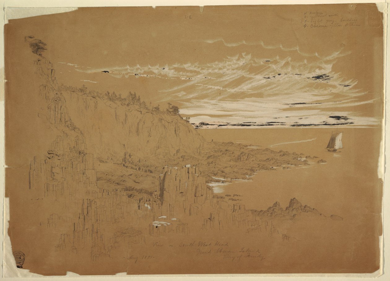 "Vista em South West Head, Grand Manan Island, Bay of Fundy, Canadá" de Frederic Edwin Church
