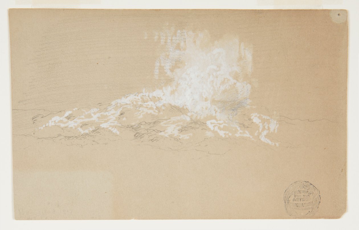 Ondas quebrando contra rochas de Frederic Edwin Church