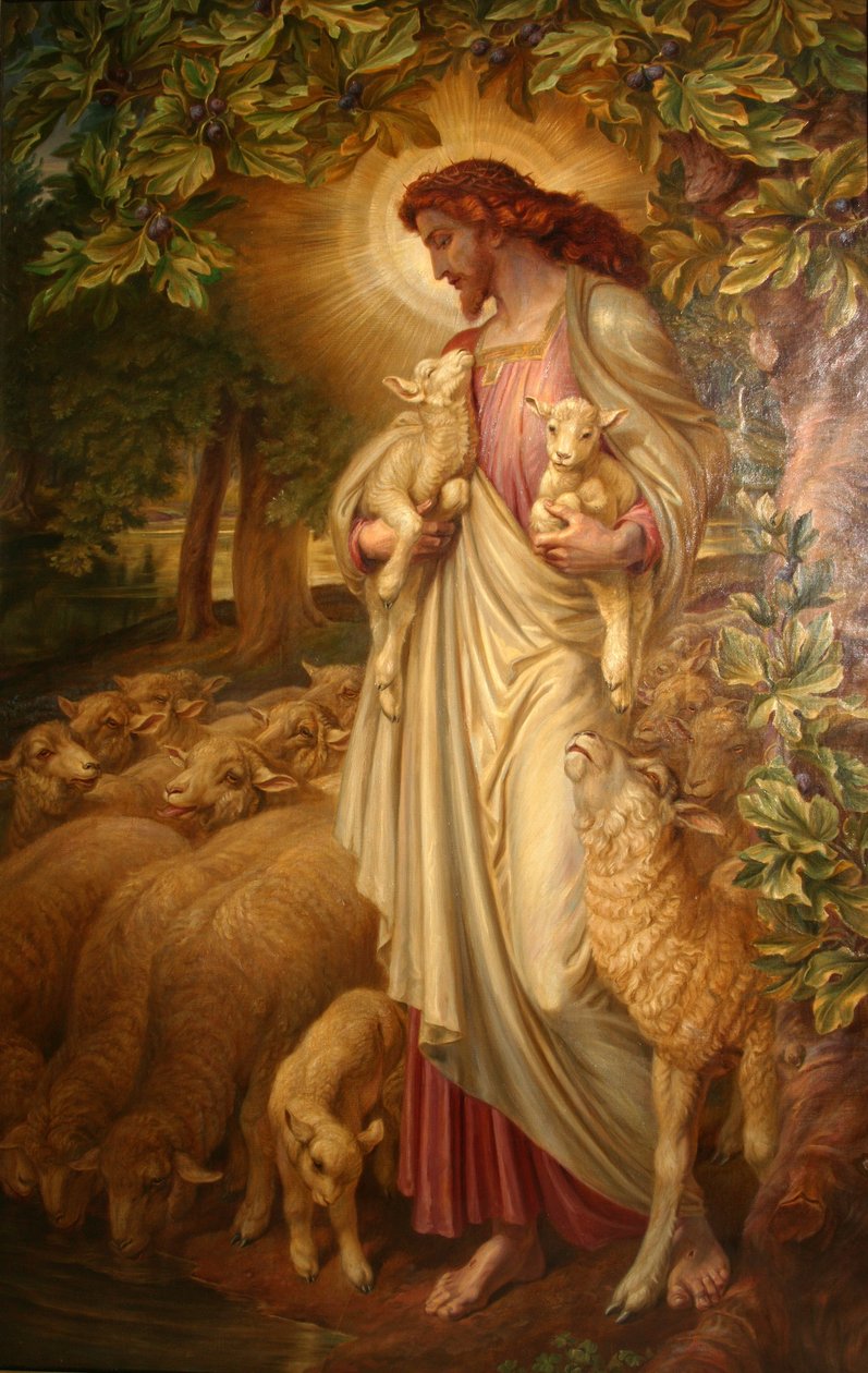 O Bom Pastor (óleo sobre tela) de Frederic James Shields