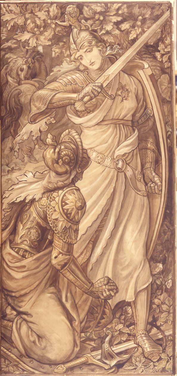 O Victor (aguarela e aguarela de branco de chumbo sobre papel) de Frederic James Shields