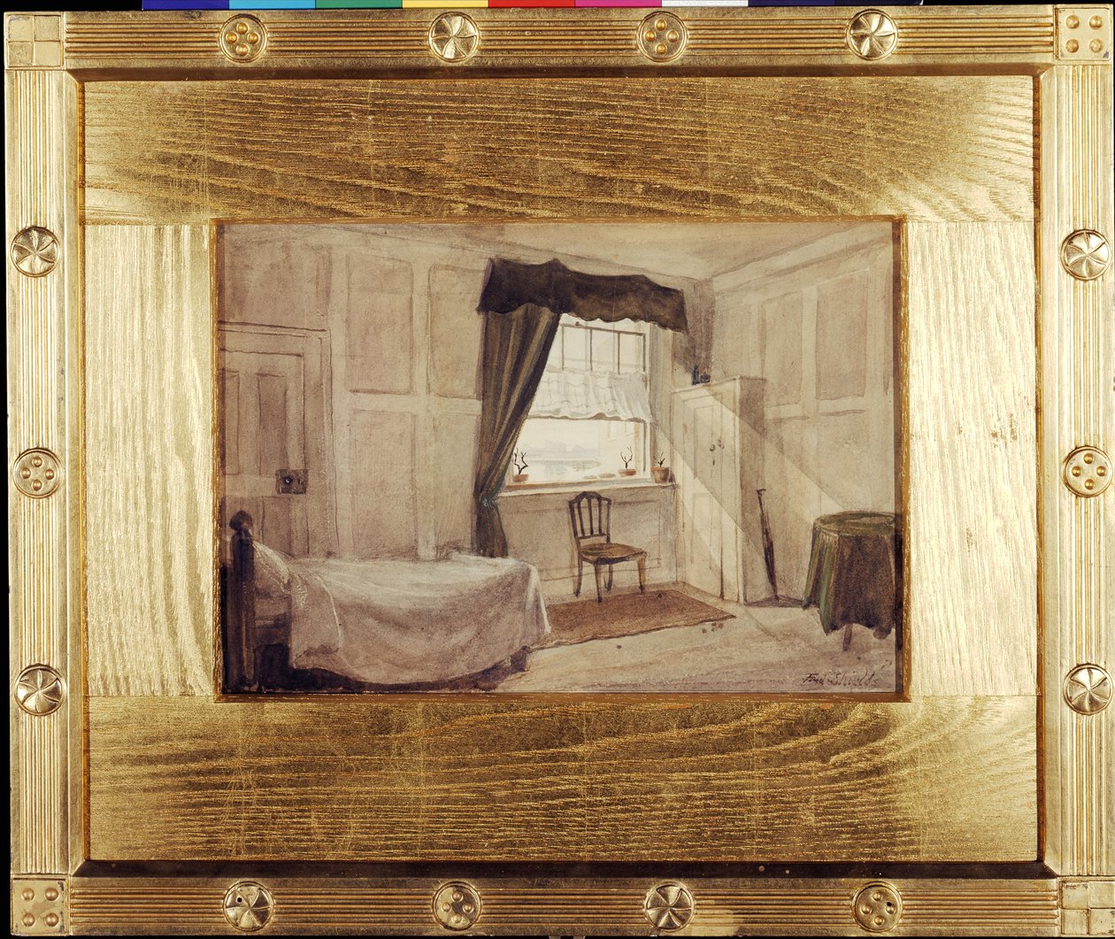 Workroom e Deathroom de William Blake, c1880 (aquarela sobre papel) de Frederic James Shields