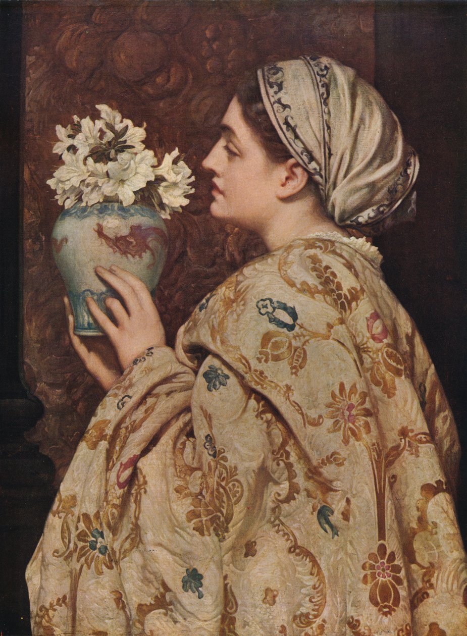 Uma nobre senhora de Veneza, 1866, c1915 de Frederic Leighton