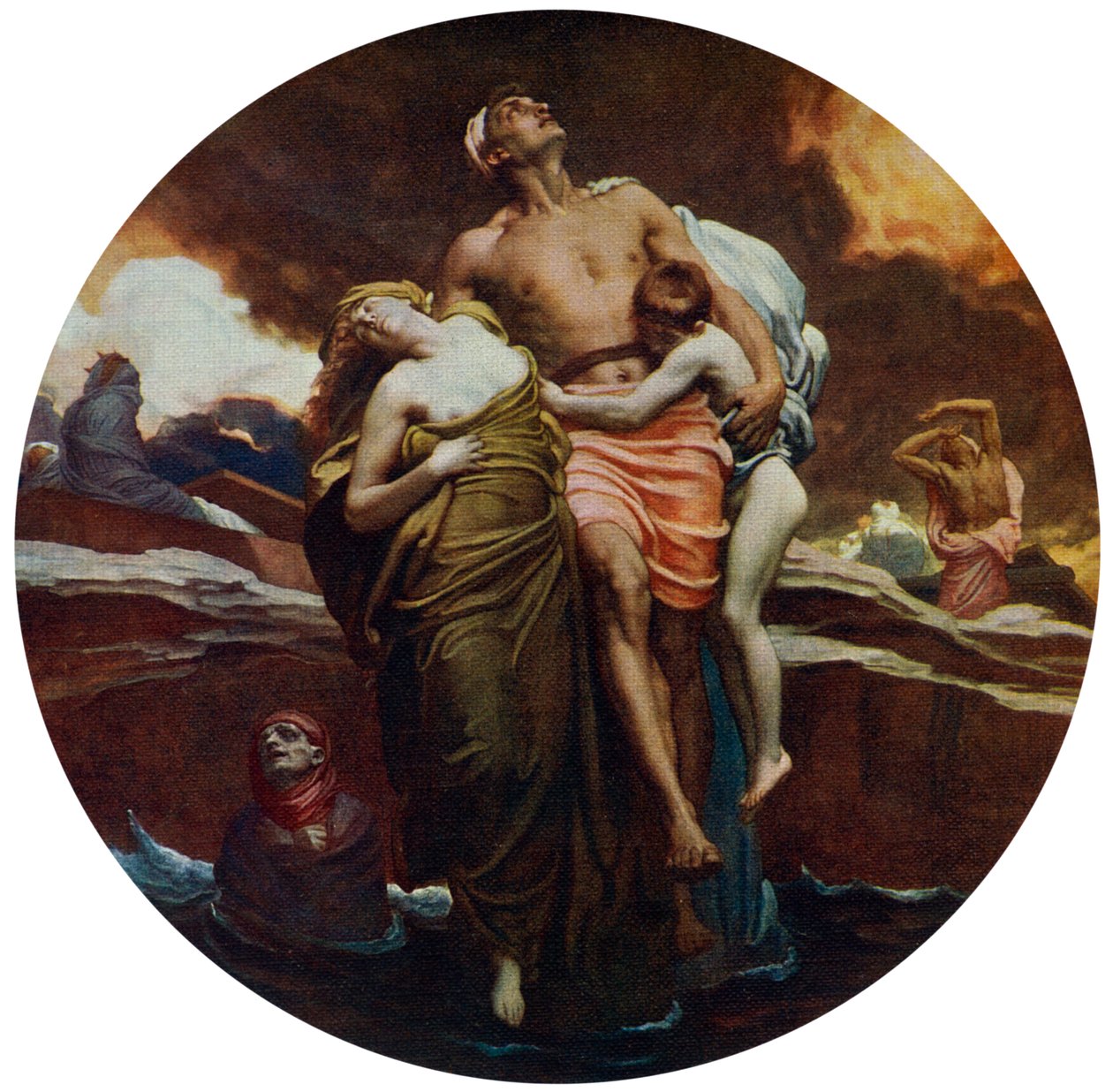 E o mar deu os mortos que estavam nele, exibido em 1892, 1912. de Frederic Leighton