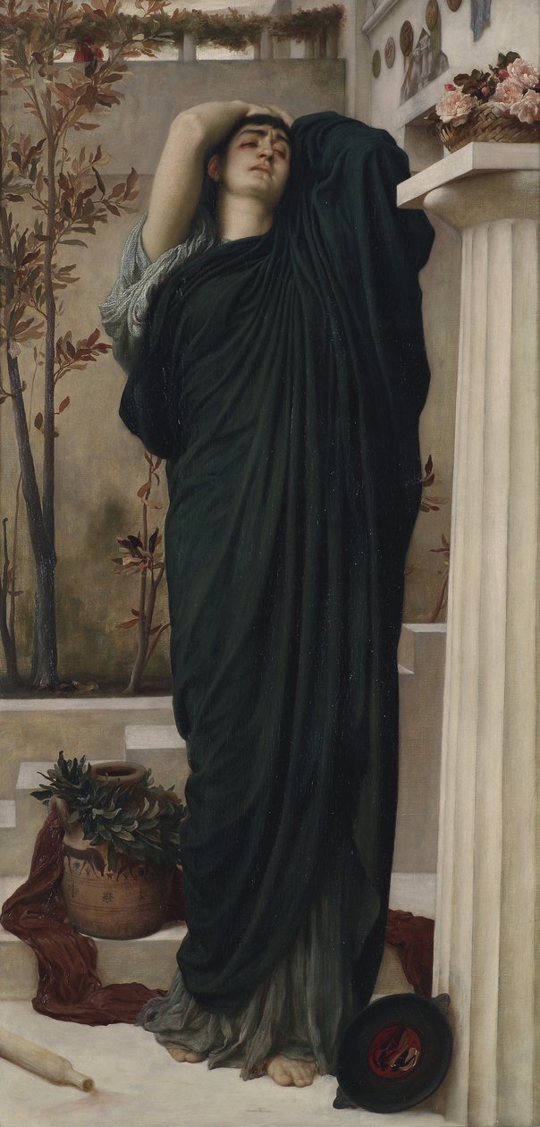 Electra no túmulo de Agamémnon (óleo sobre tela) de Frederic Leighton
