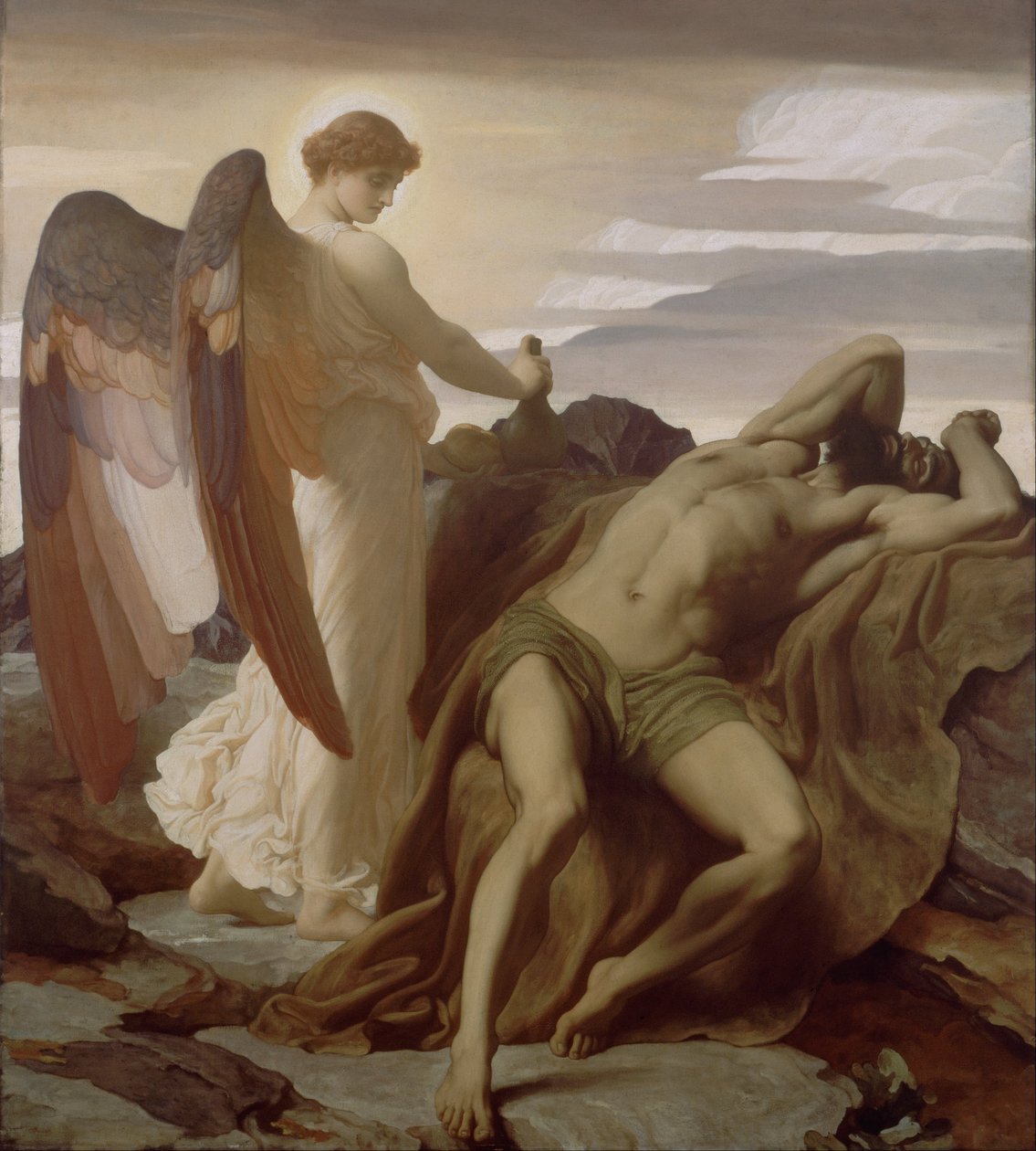 Elias no deserto de Frederic Leighton