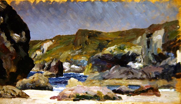 Kynance Cove (óleo sobre painel) de Frederic Leighton
