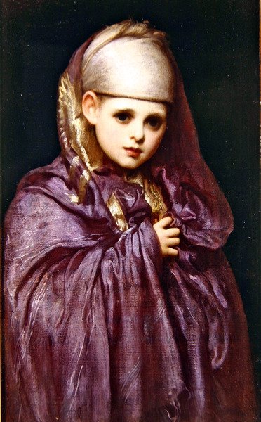 Pequena Fátima (óleo sobre papel) de Frederic Leighton