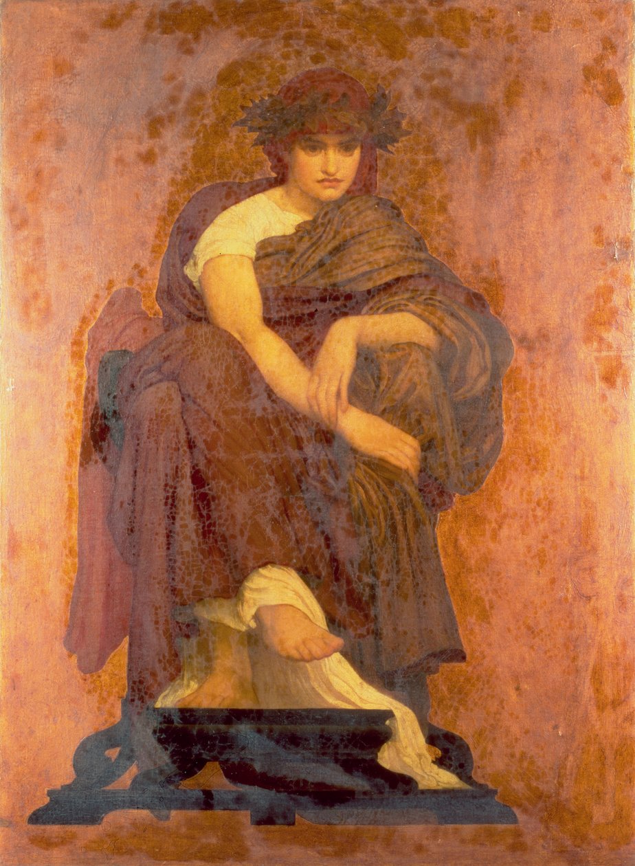 Mnemosine, a mãe das musas de Frederic Leighton