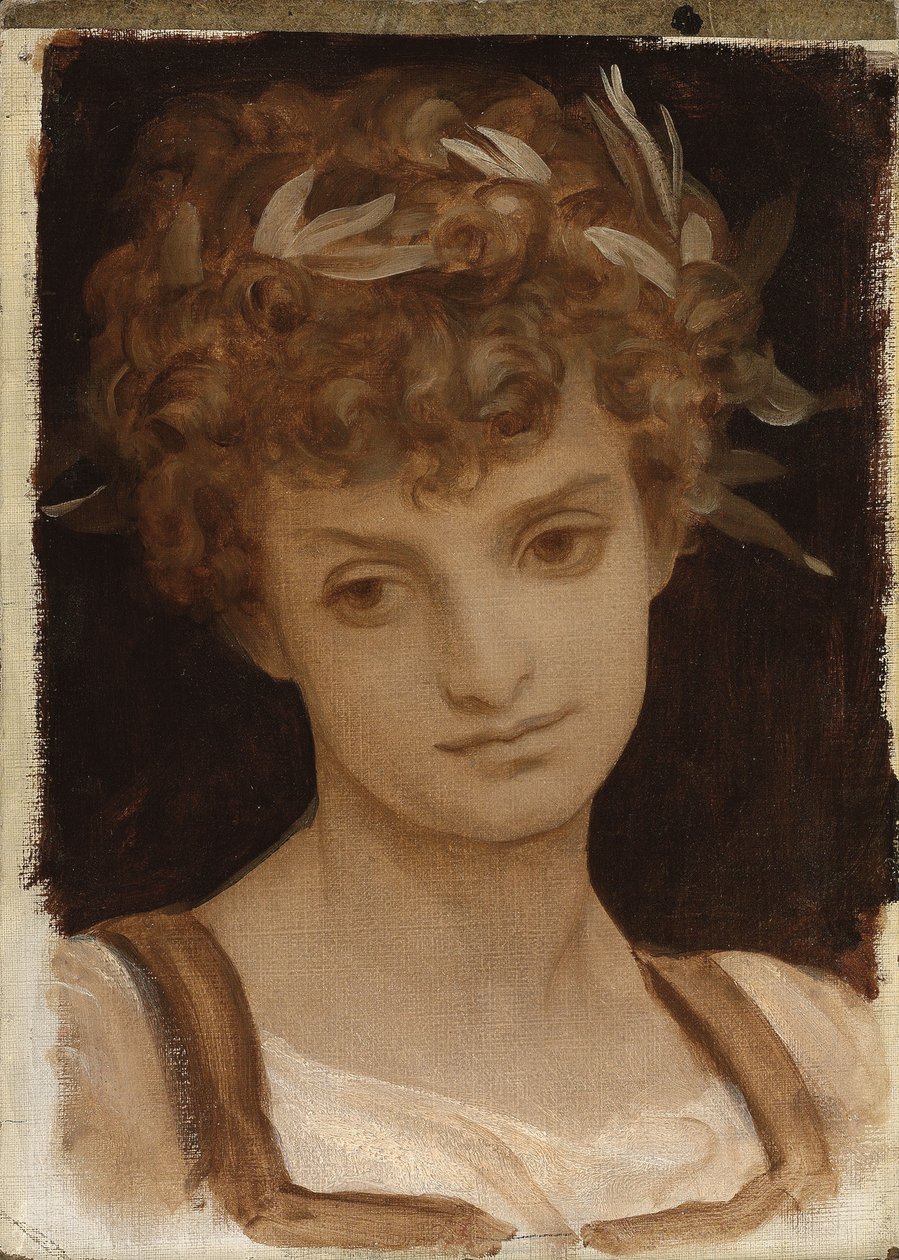 Estudo da cabeça de uma garota de Frederic Leighton