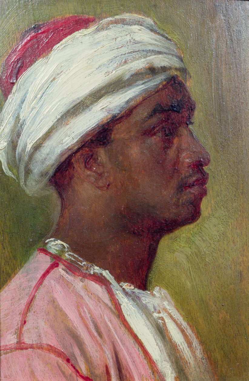 Estudo de um jovem núbio (painel) de Frederic Leighton