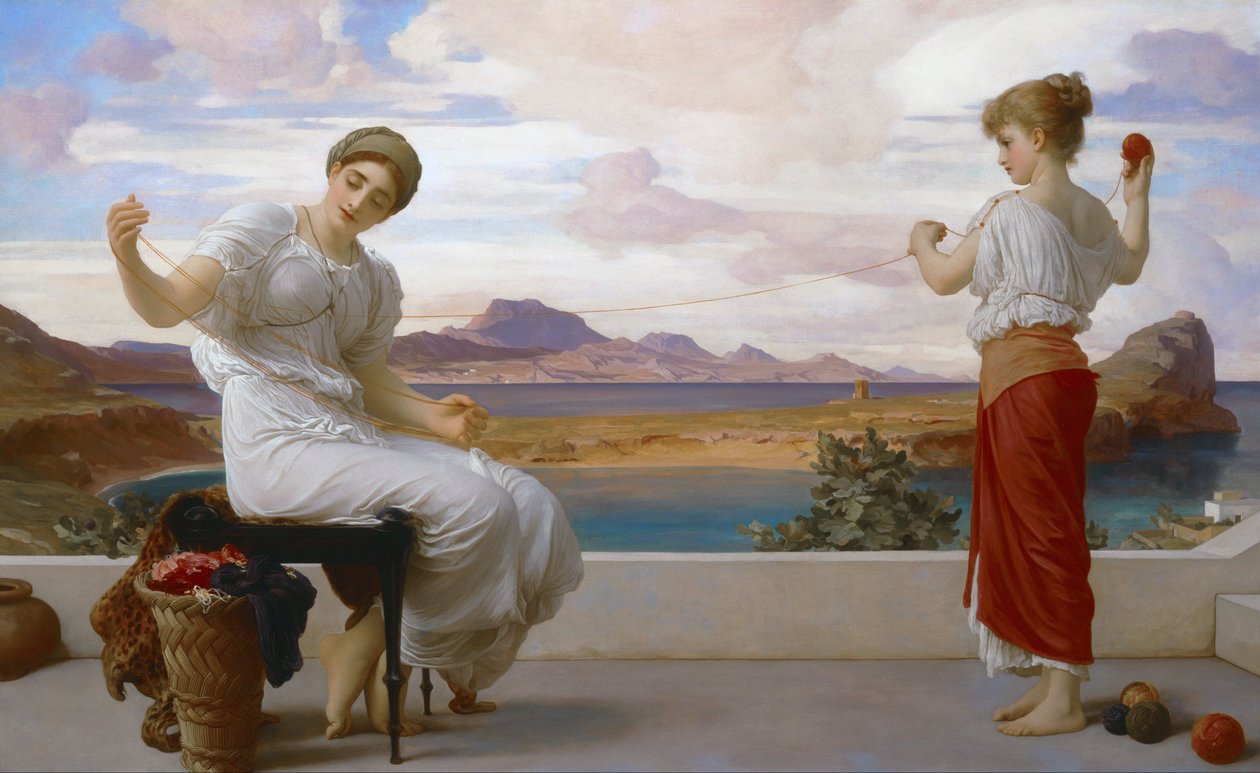 Enrolar a meada de Frederic Leighton