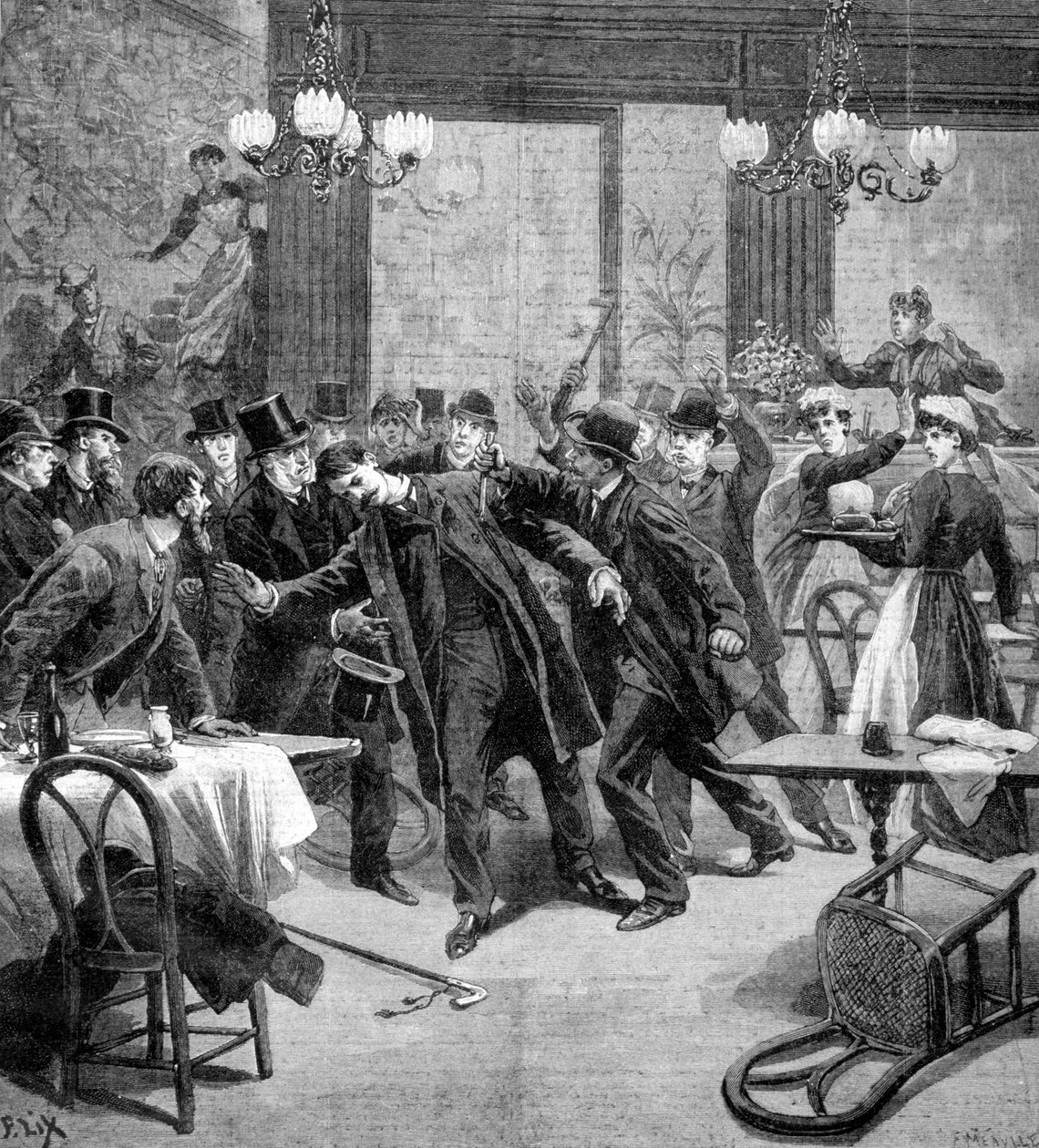 Ataque contra M Georgewitch, ministro da Sérvia em Paris 1893 de Frederic Lix