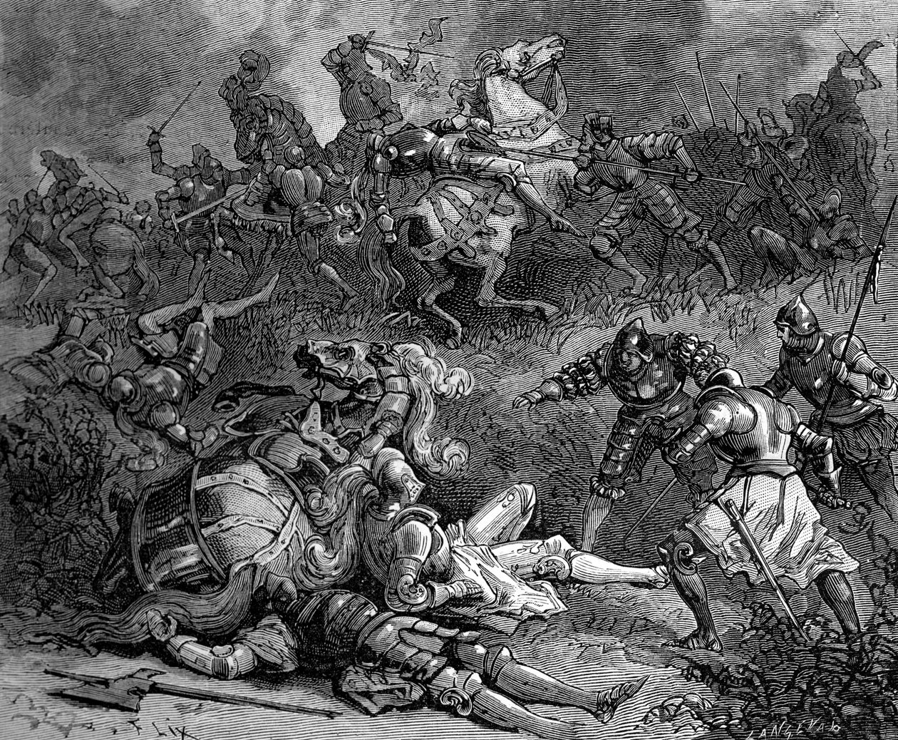 Francisco I da França sitiando Pavia, Itália, 28 de outubro de 1524 1882-1884. de Frederic Lix
