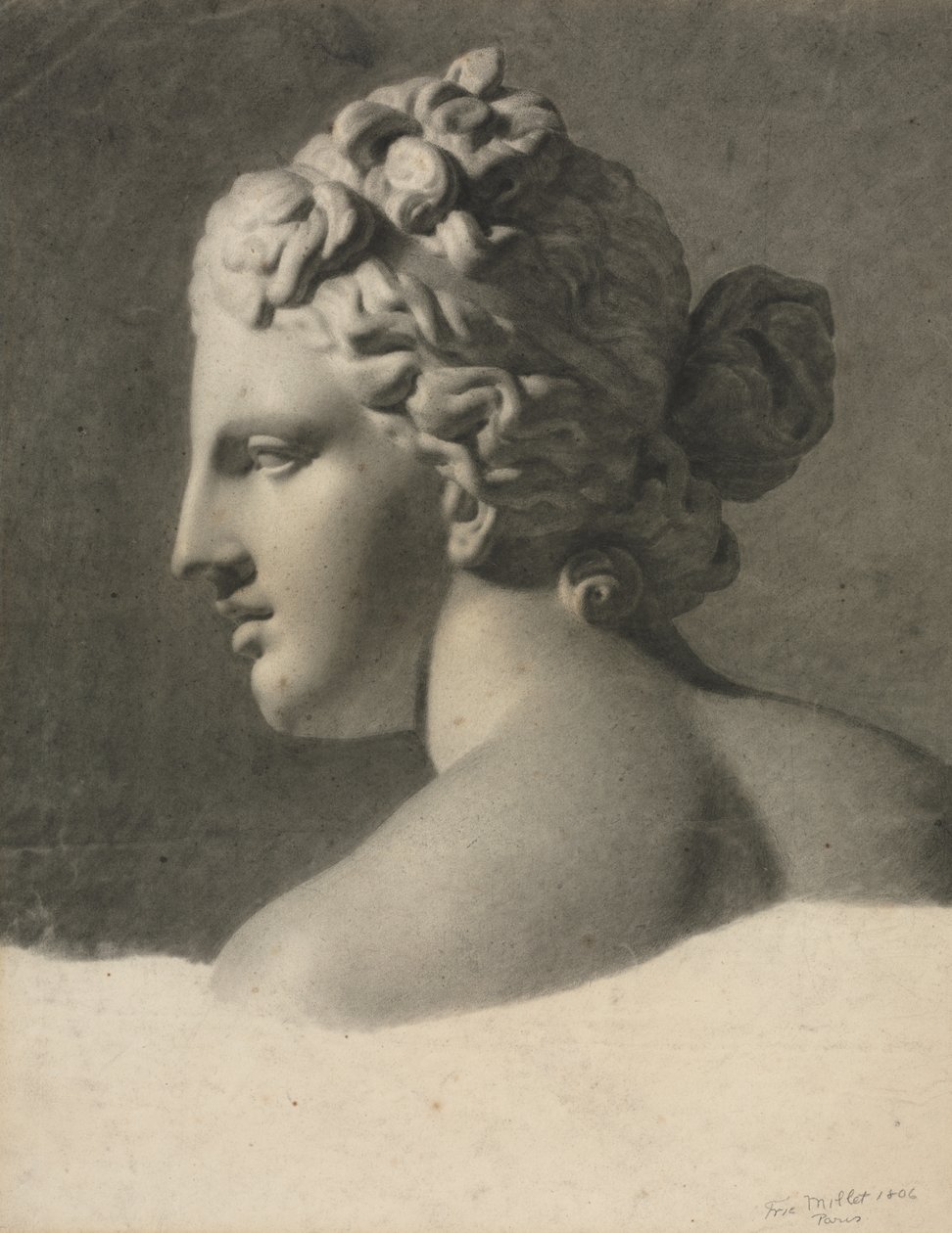 Estudo de um molde de gesso (a la bosse) de Frederic Millet