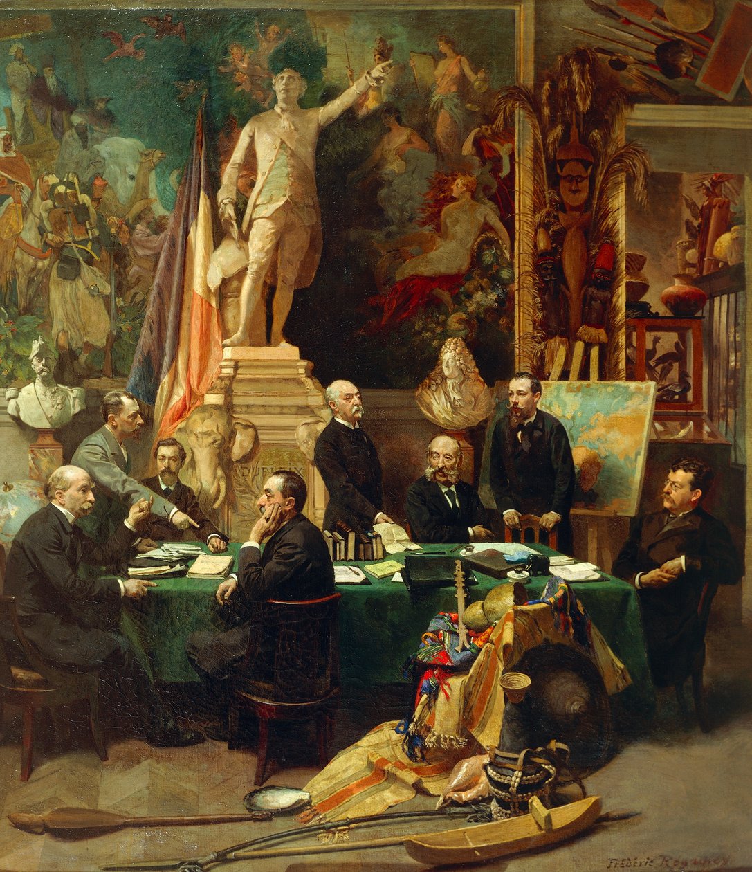 Jules Ferry recebe os delegados das colônias em novembro de 1892, pintura de Frederic Regamey (1849-1925). França de Frederic Regamey