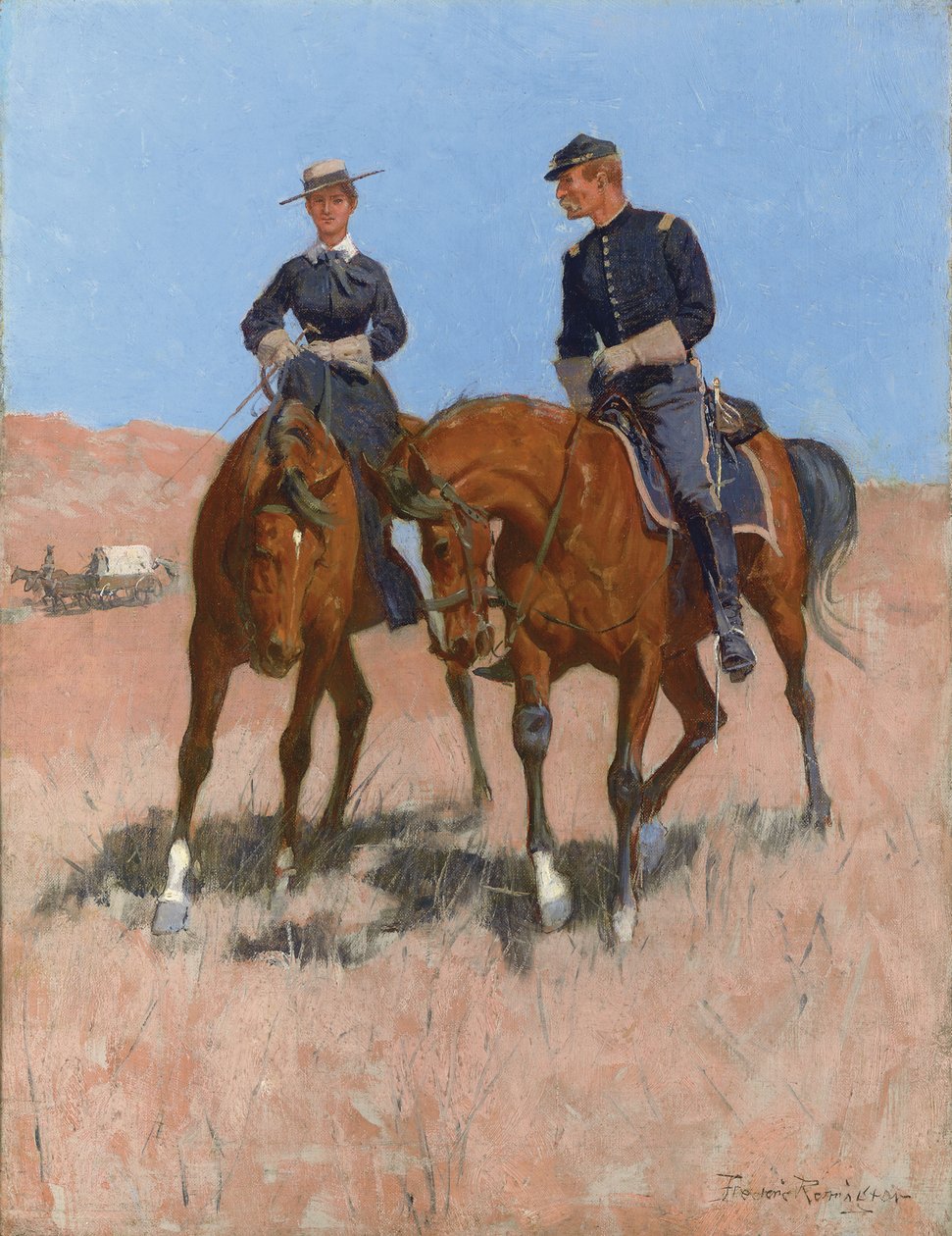 Belle McKeever e Tenente Edgar Wheelock, c.1899 de Frederic Remington