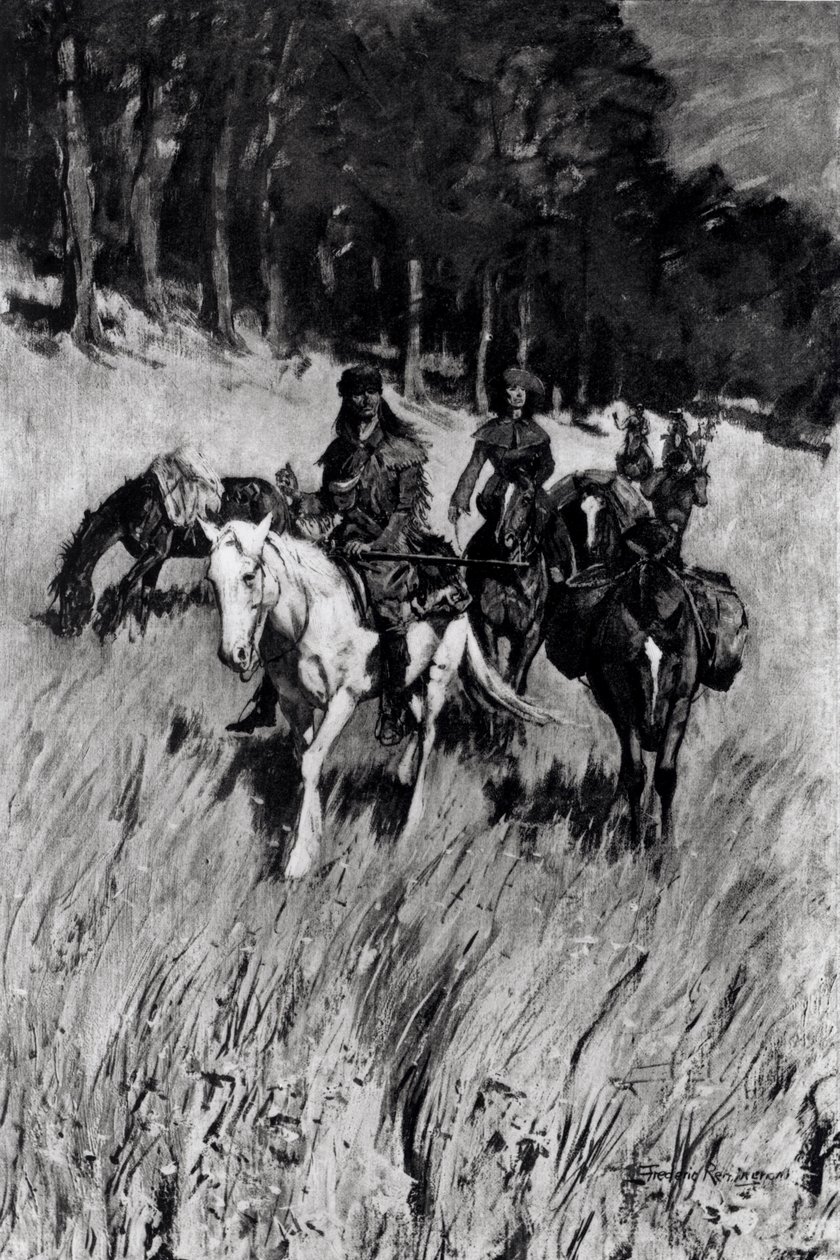 Primeiros Pioneiros no Blue Ridge, gravados por FH Wellington, da &39;Century Magazine&39;, novembro de 1901 de Frederic Remington