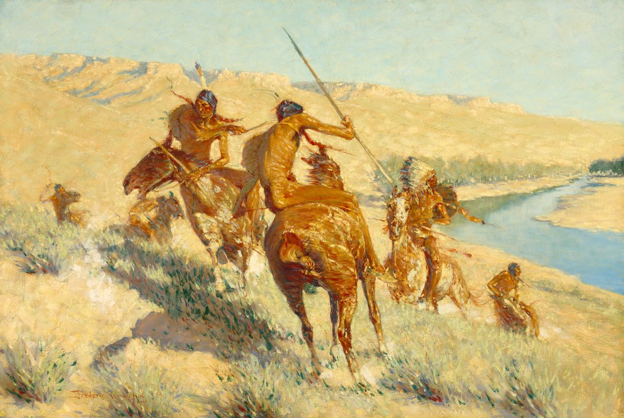 Episódio da Arma de Búfalo (A Visitação da Arma de Búfalo: Um Episódio de Búfalo) 1909 de Frederic Remington