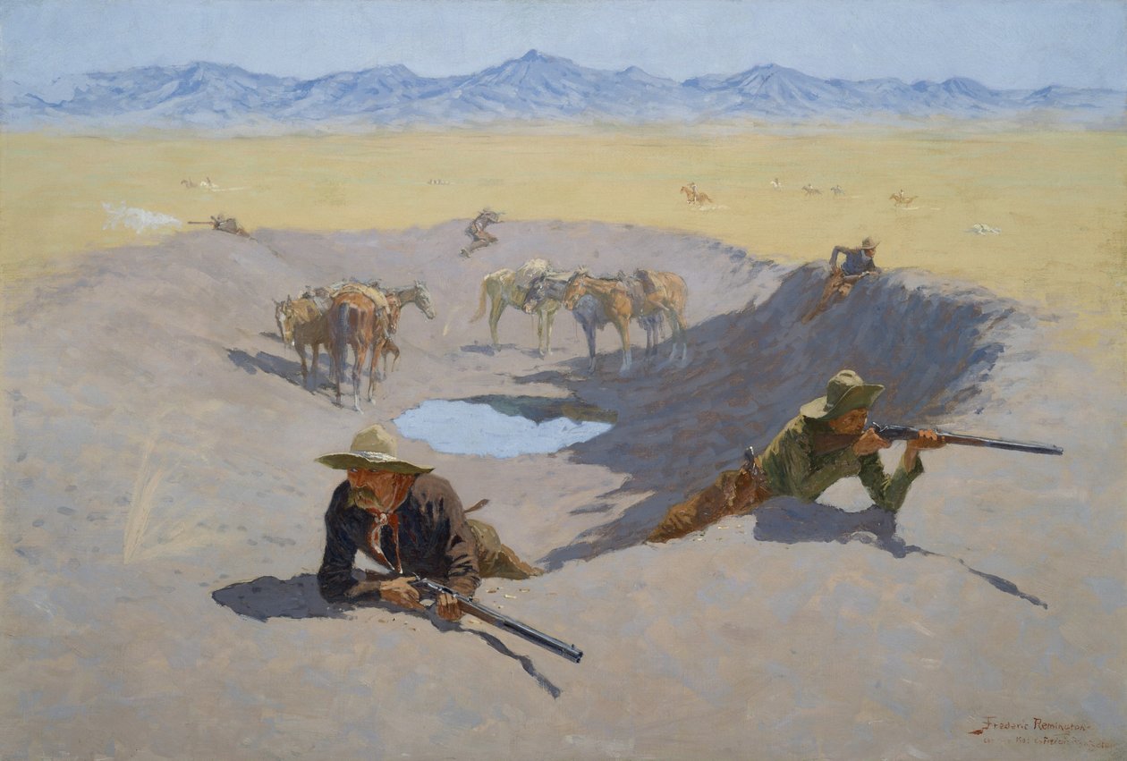 Luta pelo charco de Frederic Remington
