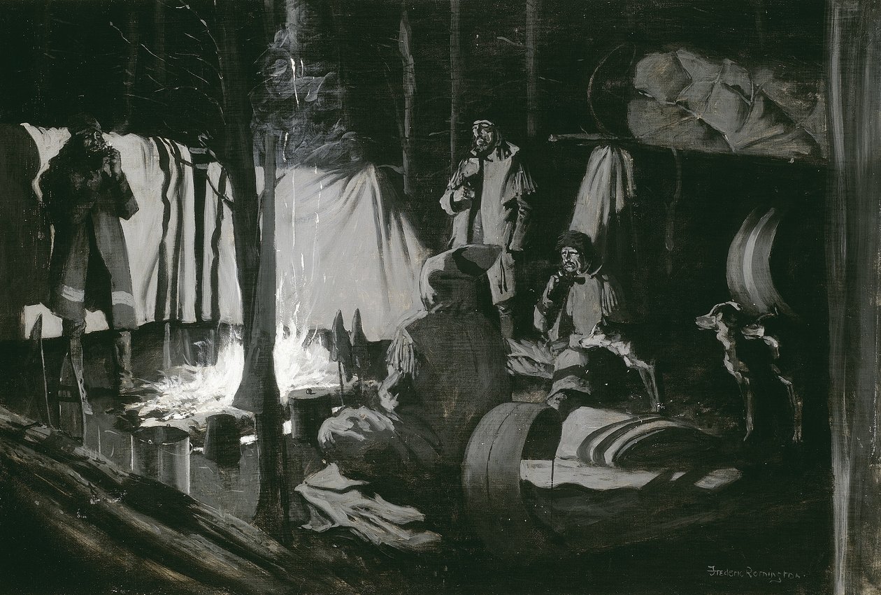 Primeiro e melhor acampamento da viagem, 1895 de Frederic Remington