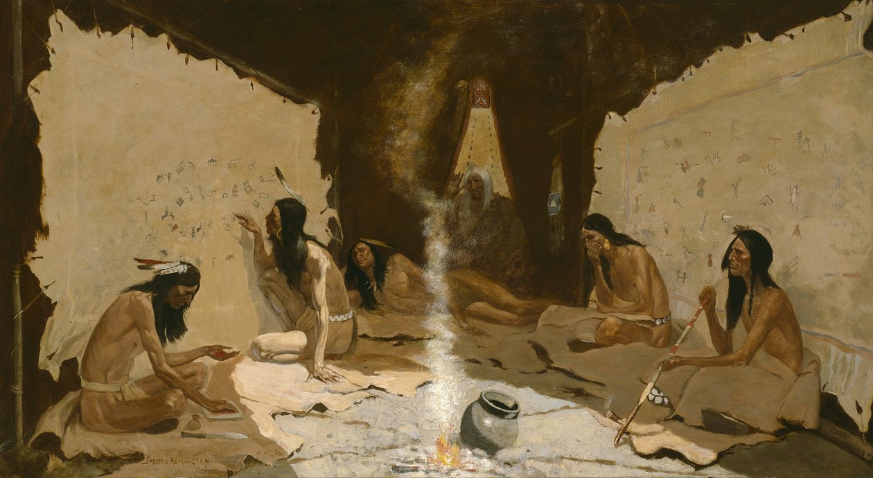 Historiadores da tribo, 1890-99 de Frederic Remington