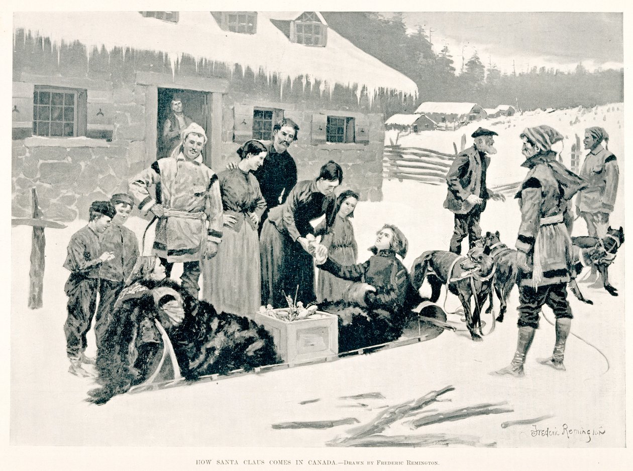 Como o Papai Noel vem no Canadá de Frederic Remington