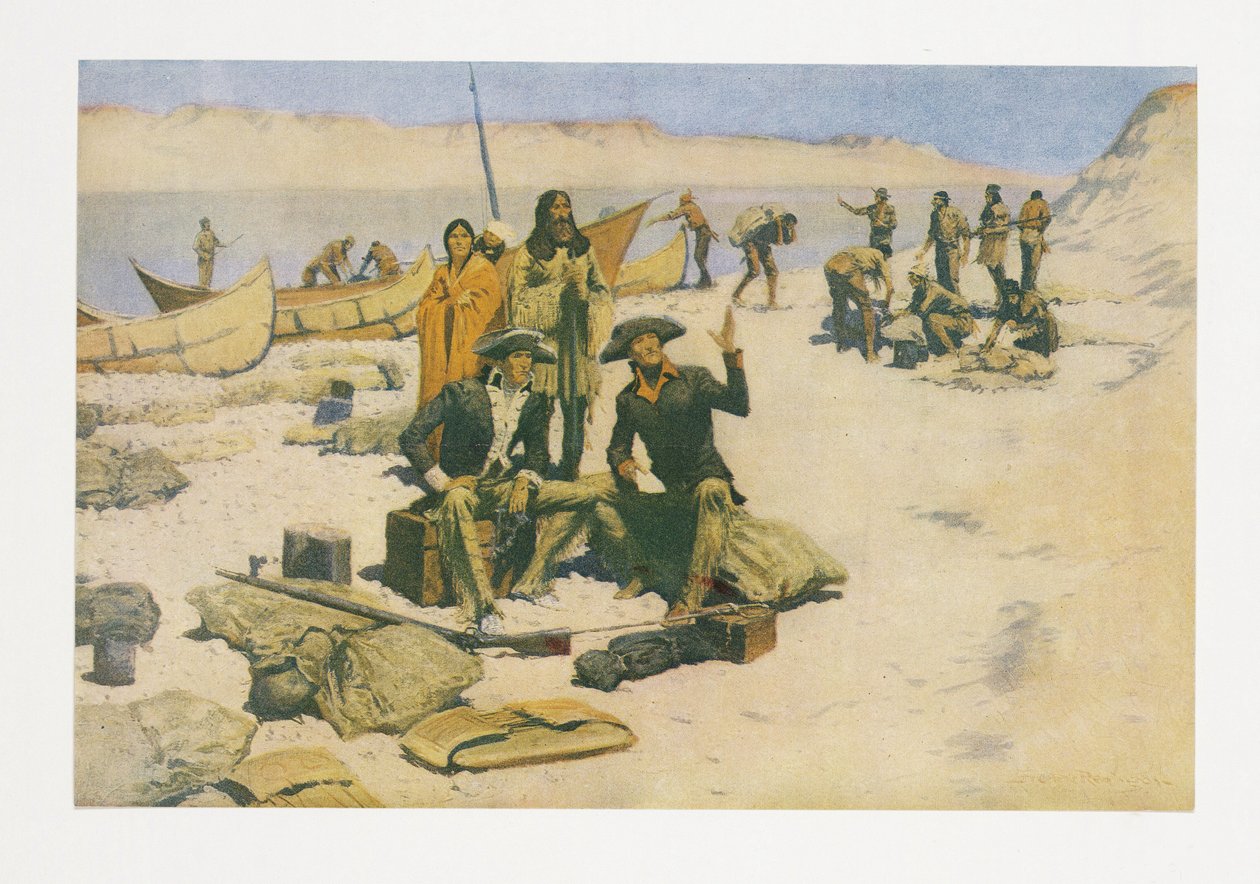 Lewis e Clark, da Colliers Magazine, pub. 1906 de Frederic Remington