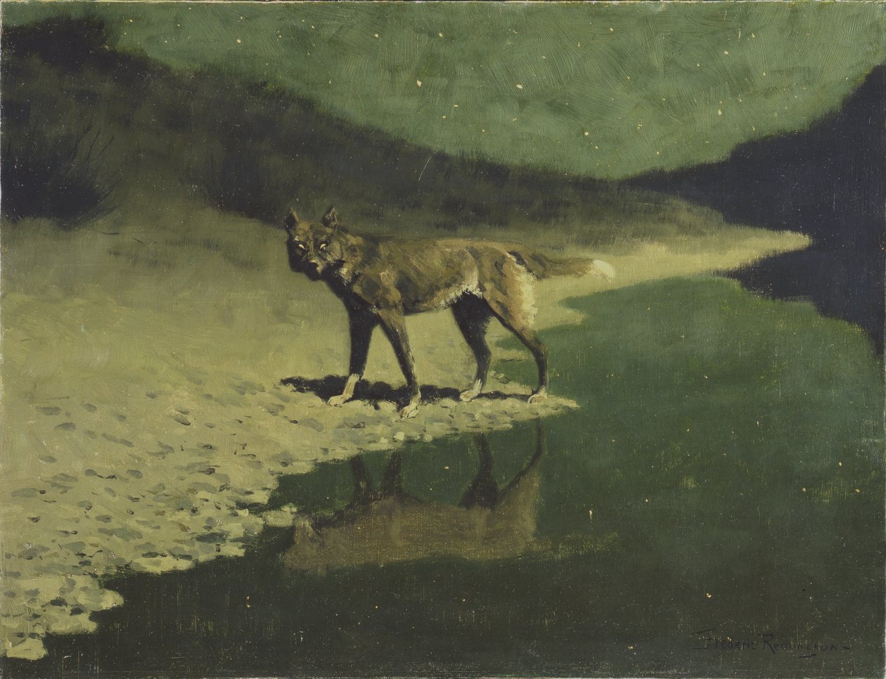 Luar, lobo, c.1904 de Frederic Remington