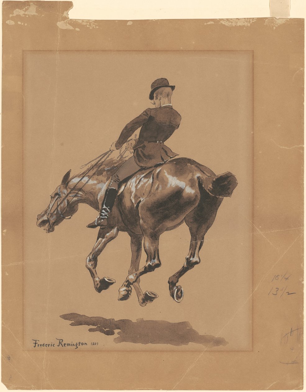 No caminho do freio, Central Park, Nova York de Frederic Remington