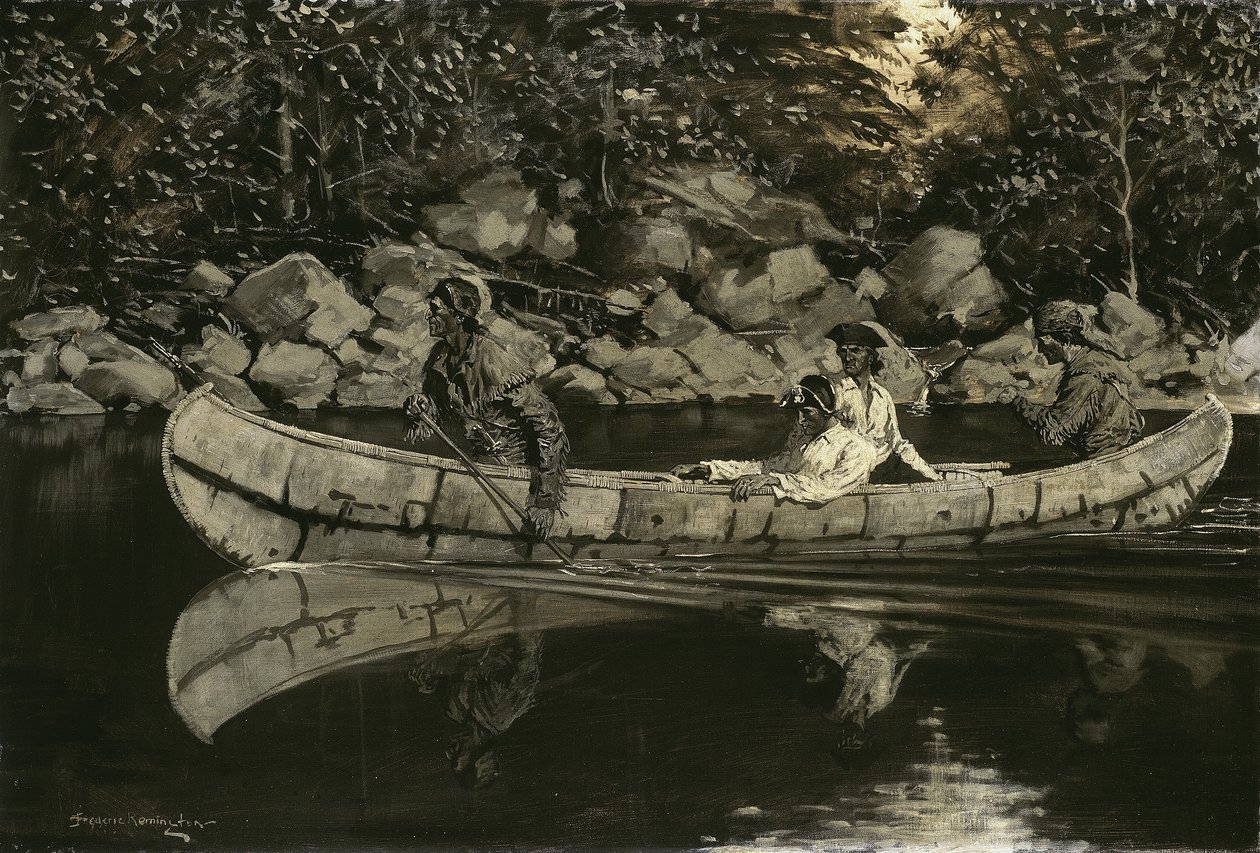 Remando o Oficial Britânico Ferido, 1897 de Frederic Remington