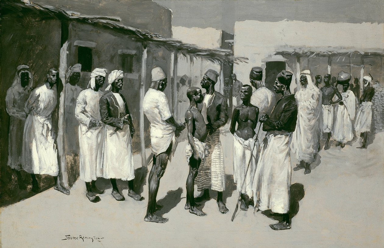 Mercado de escravos de Frederic Remington