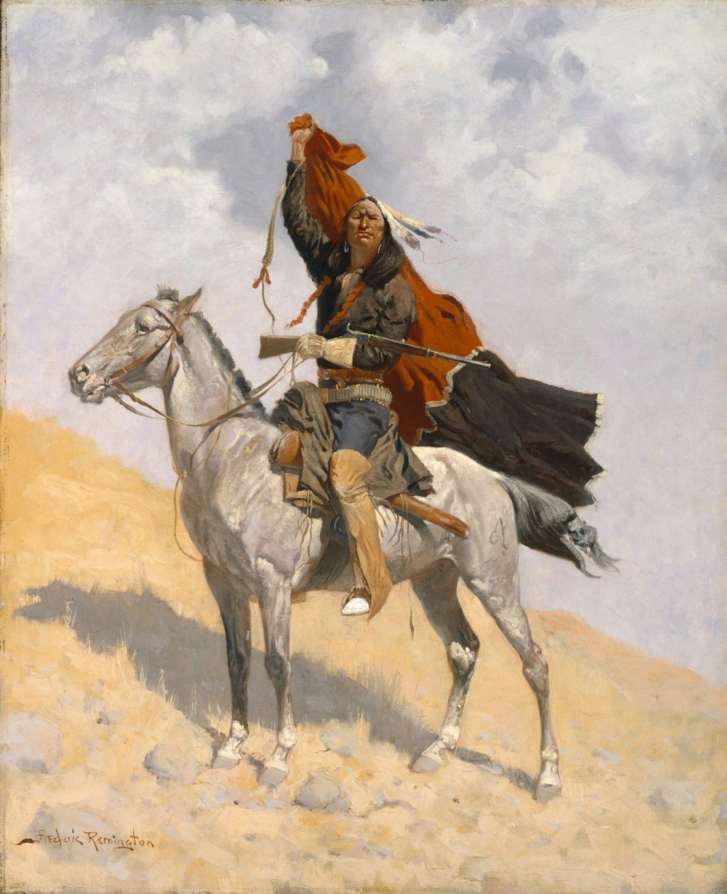 O sinal de cobertura, c.1896 de Frederic Remington