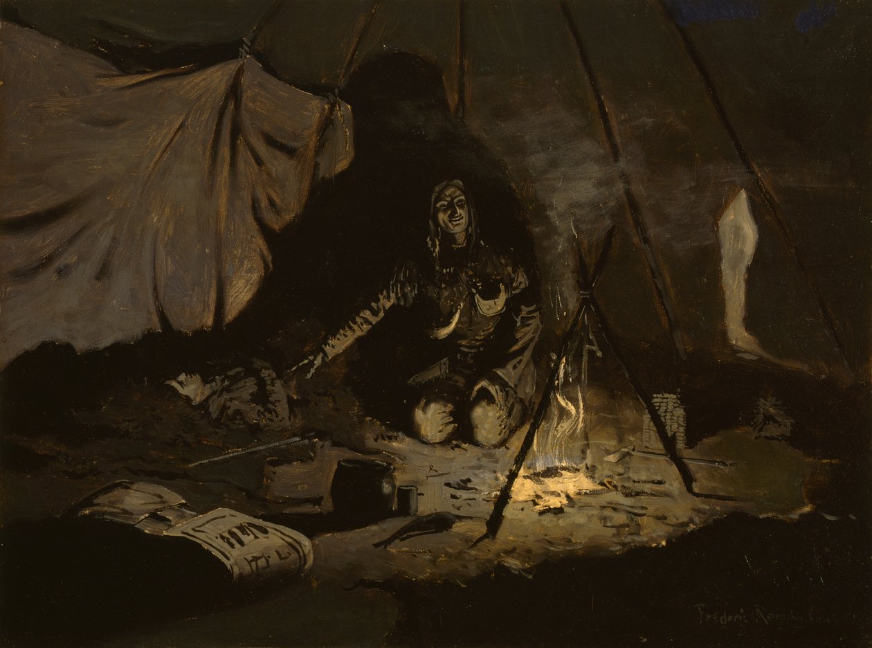 As folhas secas duraram mais do que ela, c.1899 de Frederic Remington