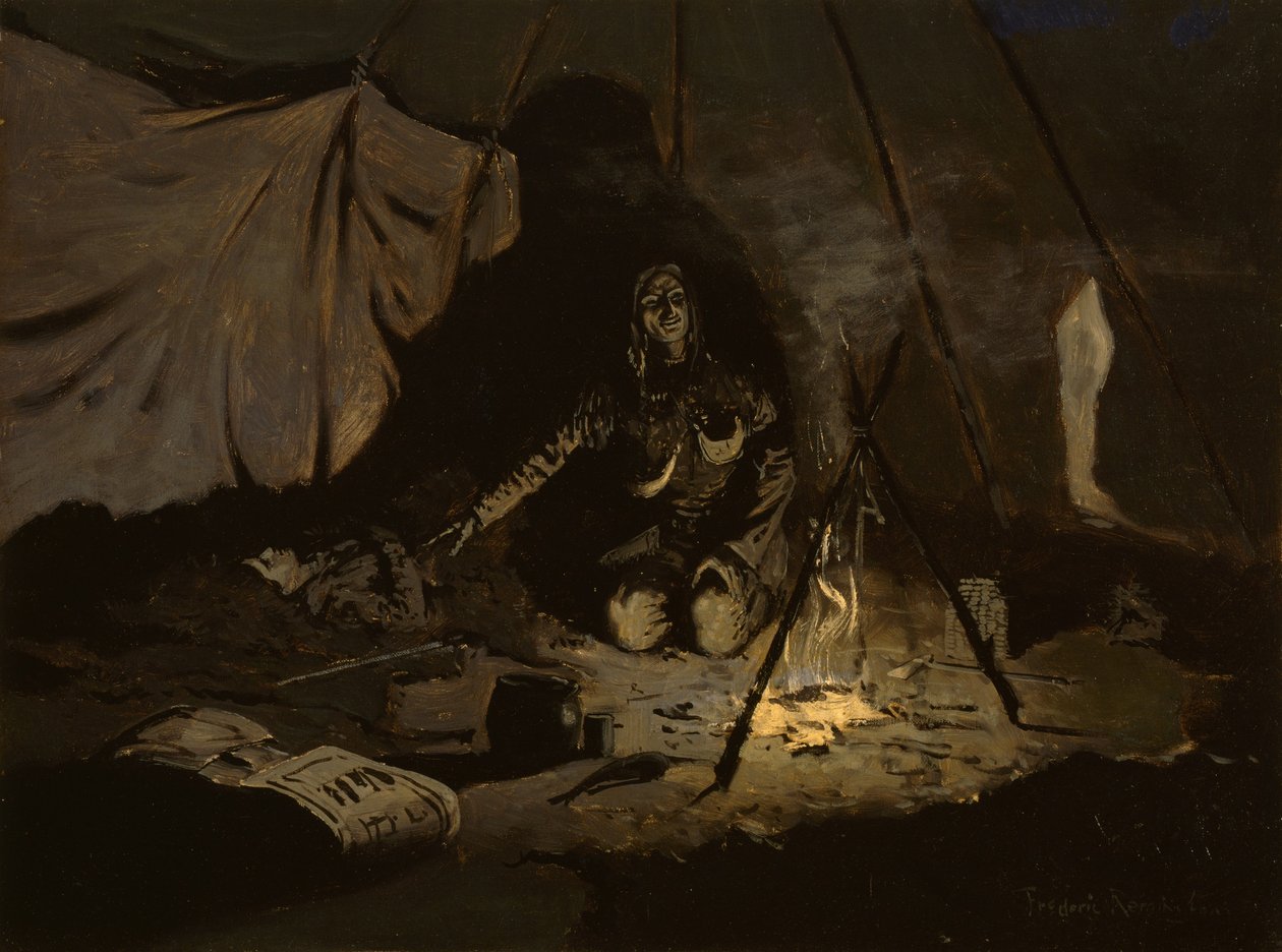 As folhas secas duraram mais tempo do que ela de Frederic Remington