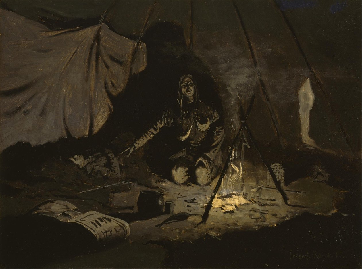 As folhas secas duraram mais tempo do que ela de Frederic Remington