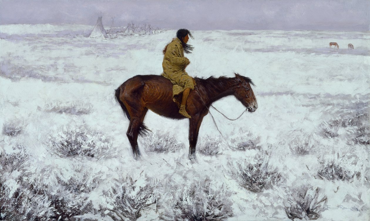 The Herd Boy, c.1905 (óleo sobre tela) de Frederic Remington