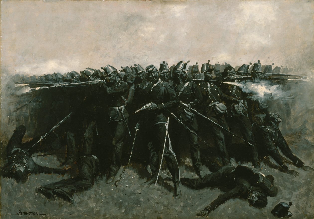 Praça da Infantaria, c.1893 de Frederic Remington