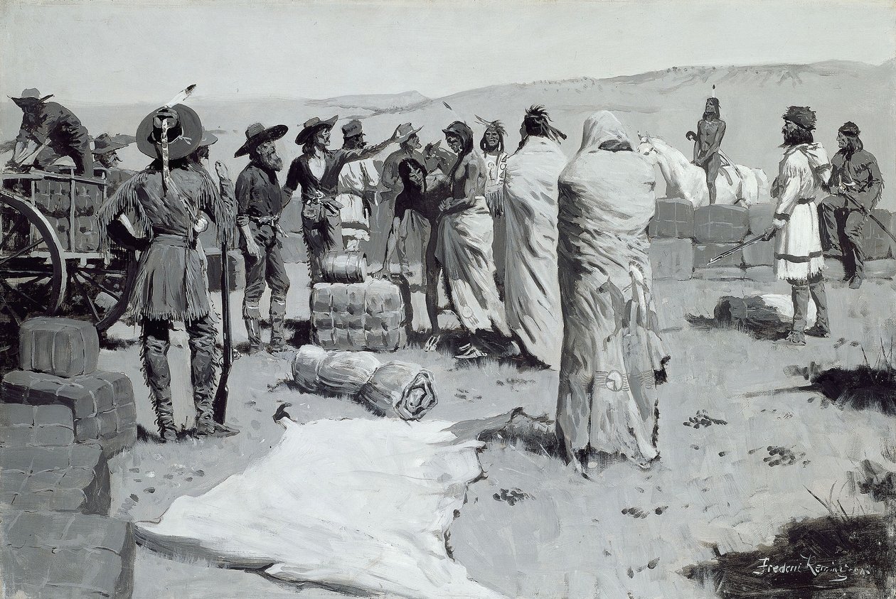 O intérprete acenou aos jovens de Frederic Remington