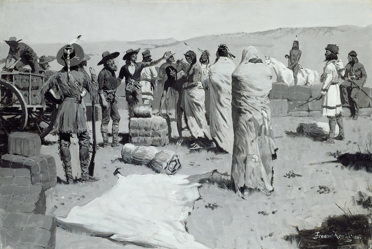 O intérprete acenou aos jovens de Frederic Remington