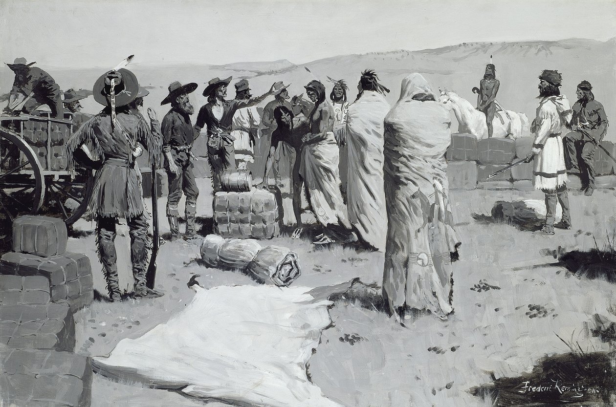 O intérprete acenou para a juventude, c.1900 de Frederic Remington