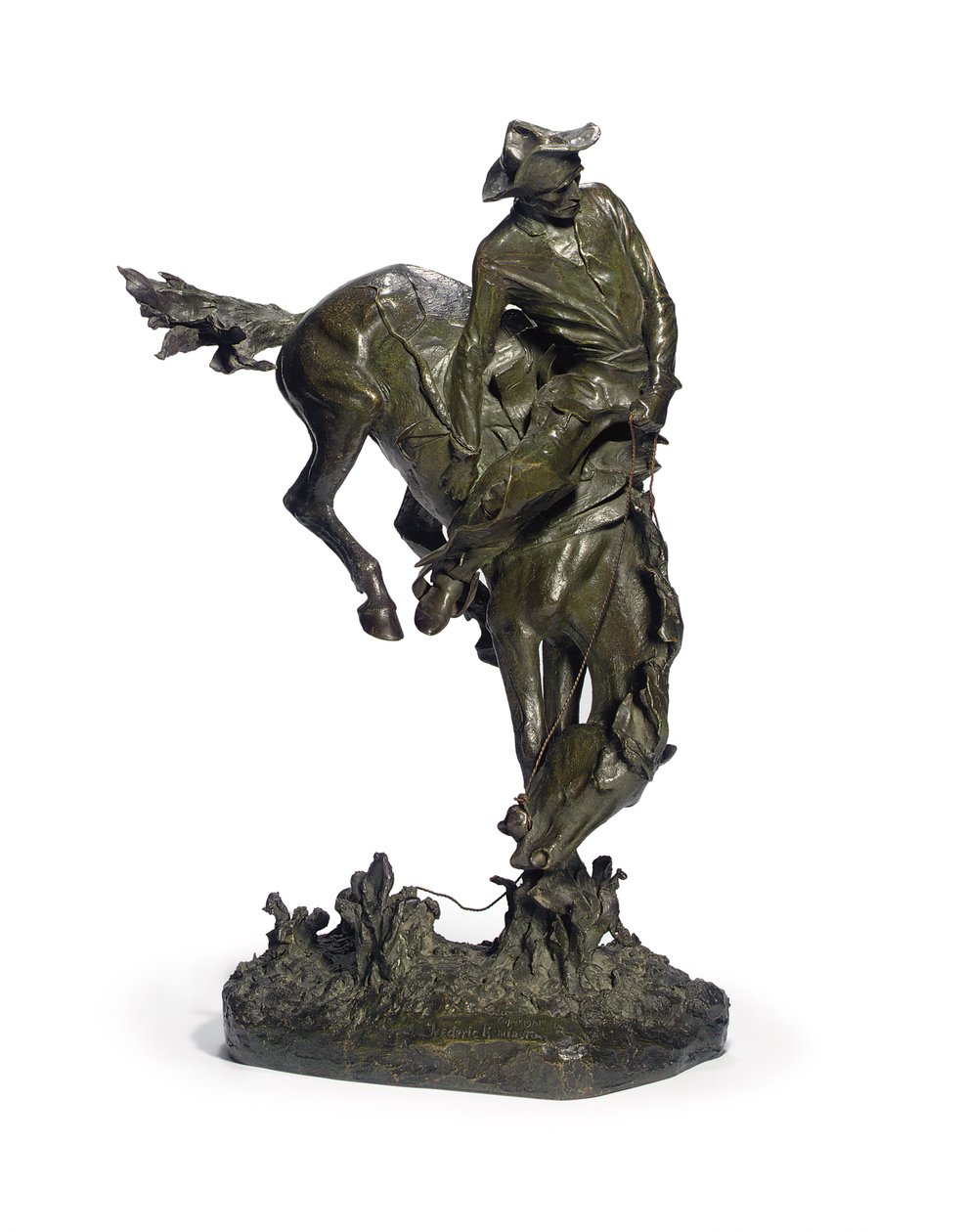 The Outlaw (bronze com pátina verde-amarronzada) de Frederic Remington