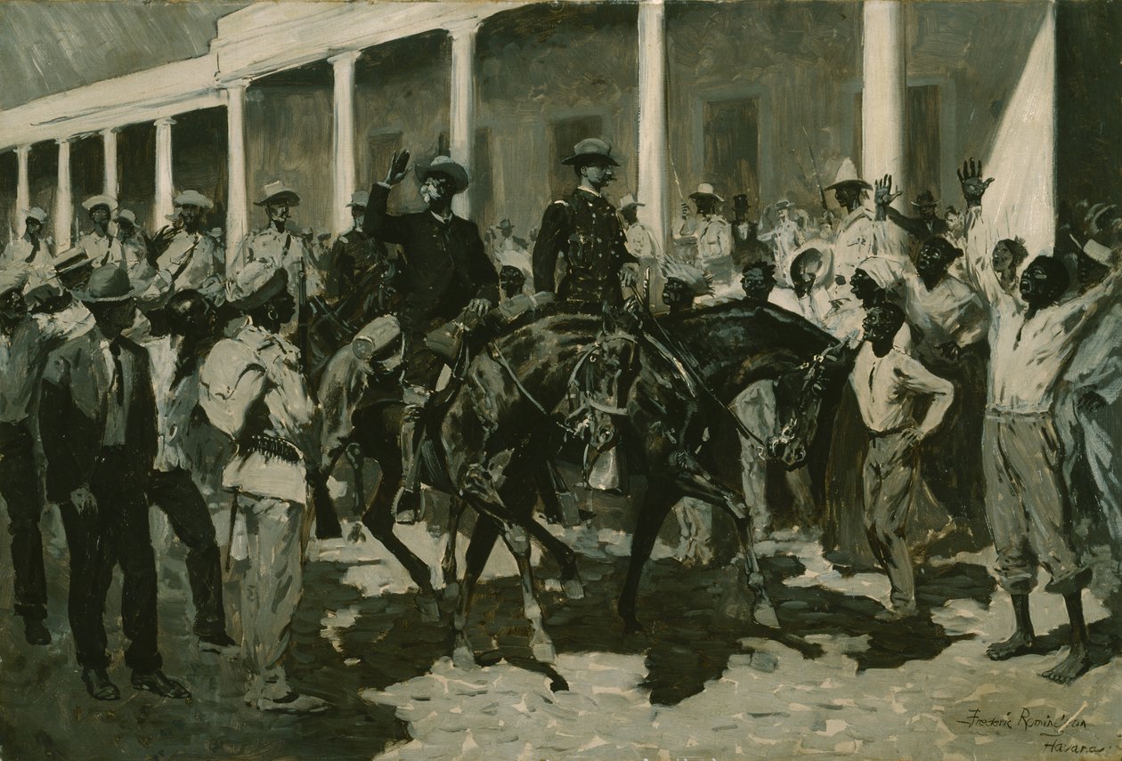 O retorno de Gomez a Havana, 1899 de Frederic Remington