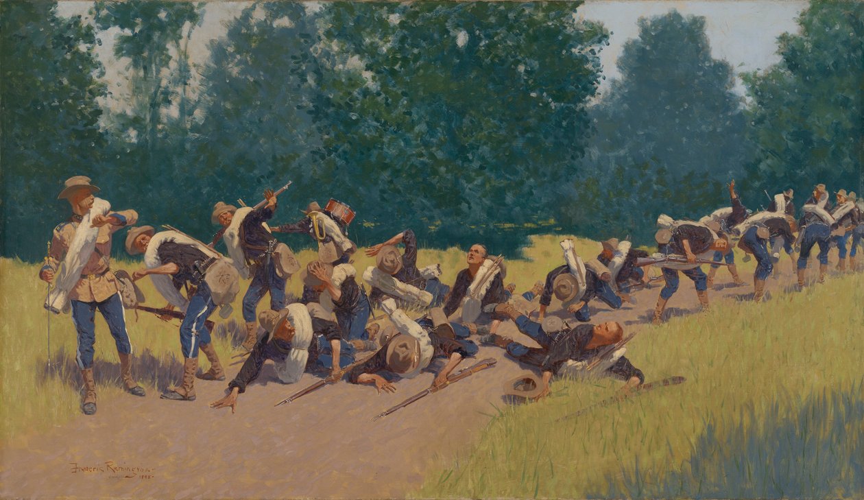 O Grito de estilhaços na Colina de San Juan de Frederic Remington