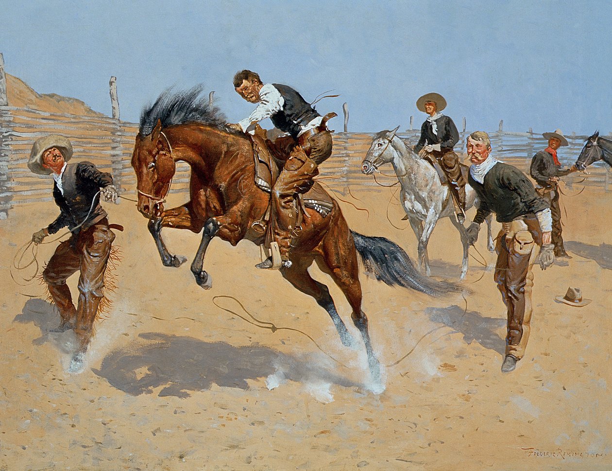 Turn Him Loose, Bill, c.1893 (óleo sobre tela) de Frederic Remington