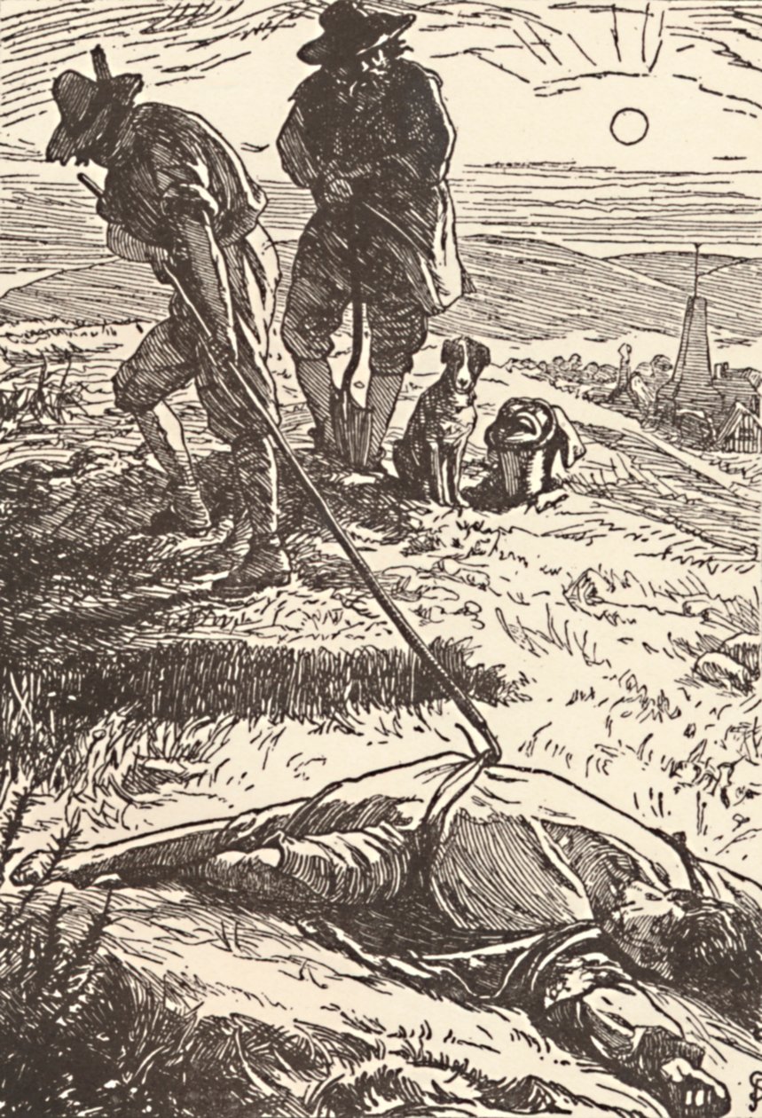 Ilustração da História da Praga Defoe, 1862, 1923 de Frederic Shields