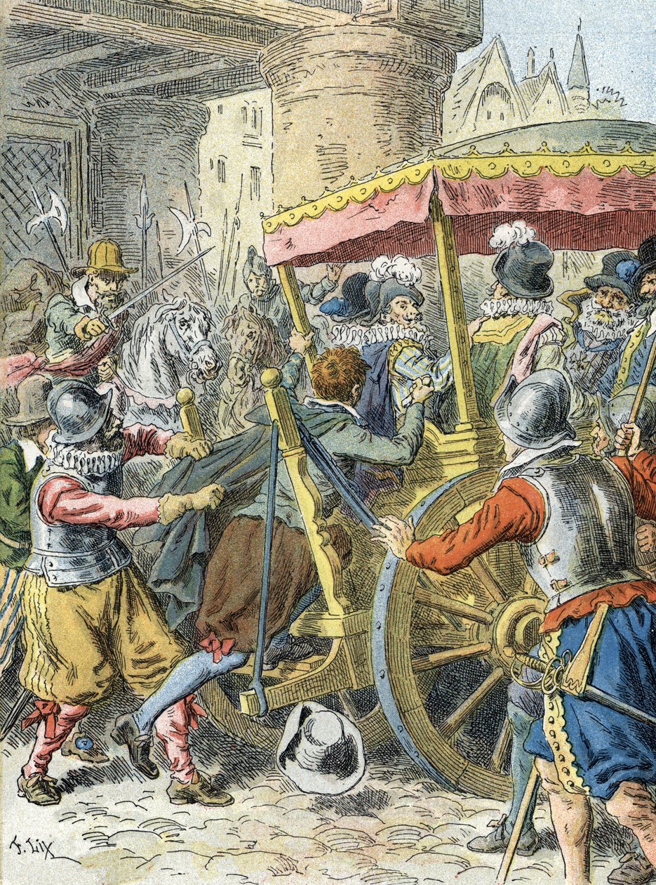 Assassinato do Rei Henrique IV (1610) de Frederic Theodore (after) Lix