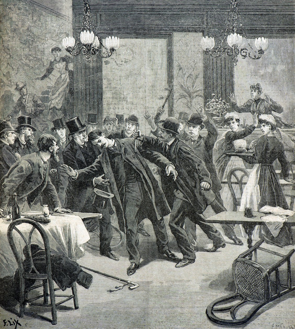 Ataque do anarquista Leauthier de Frederic Theodore Lix
