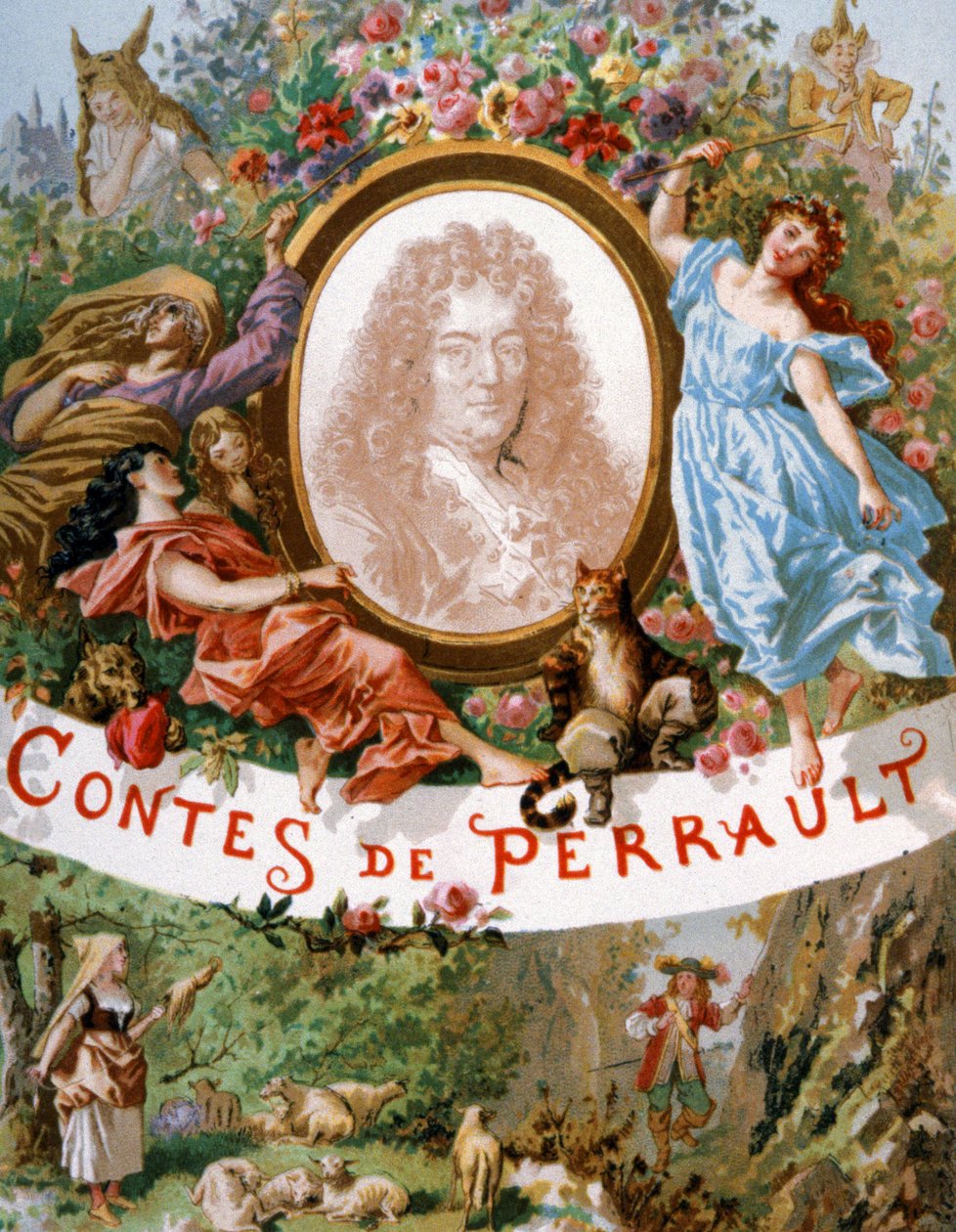 Charles Perrault e as personagens dos seus contos, início do século XX (ilustração) de Frederic Theodore Lix