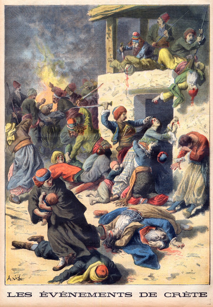 Massacres de gregos cretenses pelos otomanos de Frederic Theodore Lix